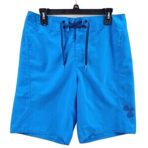 UNDER ARMOUR LOOSE HEATGEAR Men Size 32 Blue Board Shorts Pocket